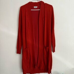 Cielo Open Cardigan Women’s Size Medium Pockets Open Front‎ Size Slit